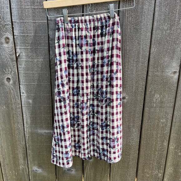 Vintage 80s SWAT Floral Midi Skirt - Picture 5 of 6